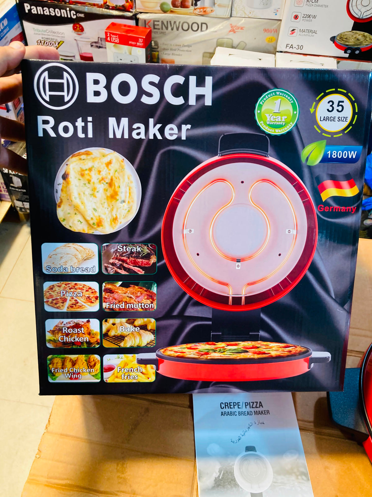Lot Imported BOSCH 35cm Electric Roti, Crepe, Pizza, and Arabic Bread Maker BS-3035