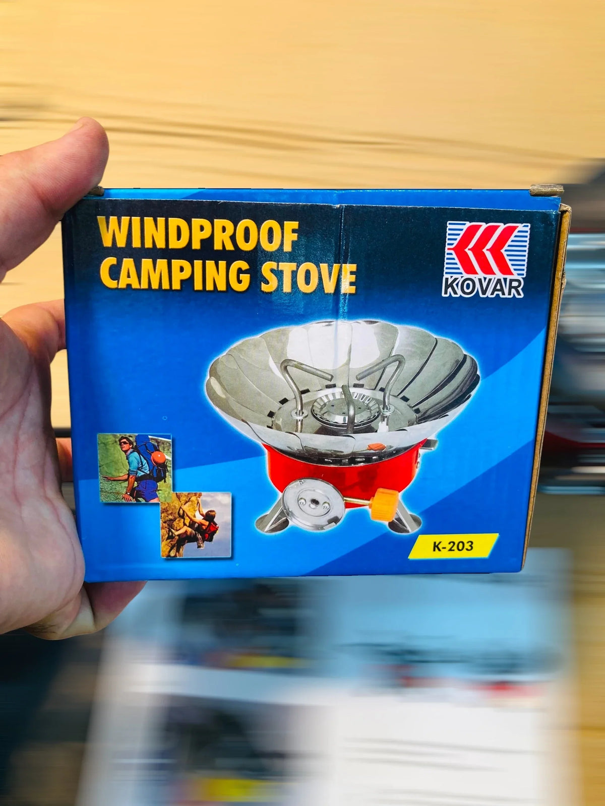 Kovar Windproof Portable Camping Stove Compact Gas Burner for Outdoor Cooking K-203