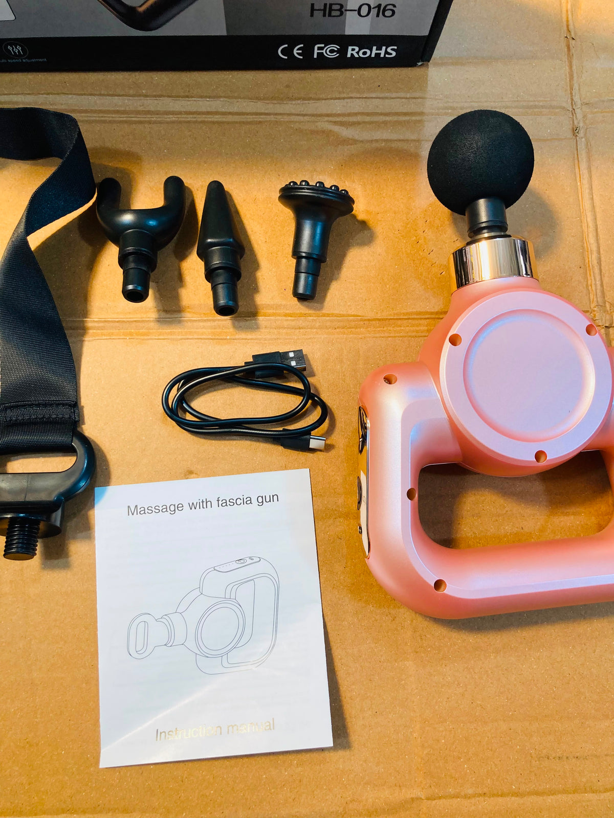Massage Belt Fascial Gun 2-in-1 Handheld Percussion Massager & Adjustable Belt Extension HB-016