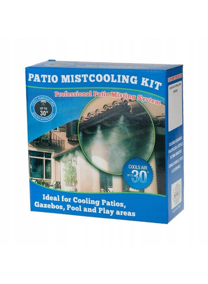 Patio Mist Cooling Kit for Garden - Outdoor Misting System with Hose, Nozzles & Tap Connector
