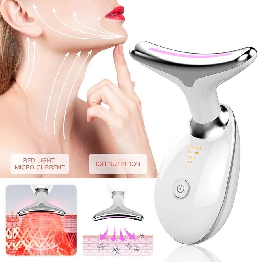 LED Beauty Massager for Face and Neck - Tightening and Reducing Wrinkles Face and Neck ES-1081