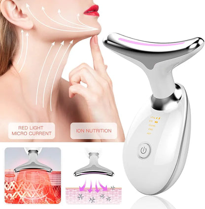 LED Beauty Massager for Face and Neck - Tightening and Reducing Wrinkles Face and Neck ES-1081