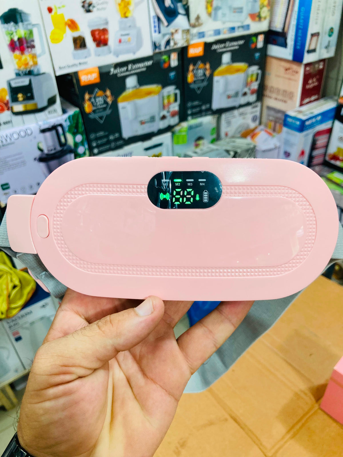 Portable Electric Menstrual Period Heating Pad Belt & Massager Set