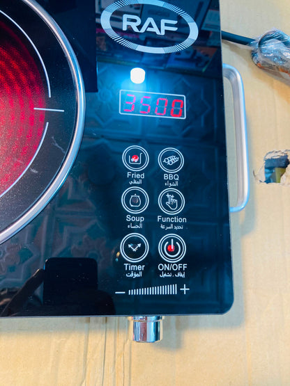 RAF Russian 3500W Electric Infrared Cooker – Multifunction Touch & Knob Control Single Burner Hotplate Stove R.8019