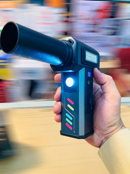 Violent Fan Multi-Functional Cordless Turbo Blower & Air Duster  500W High-Speed Blower with LED Light, Digital Display F047-1