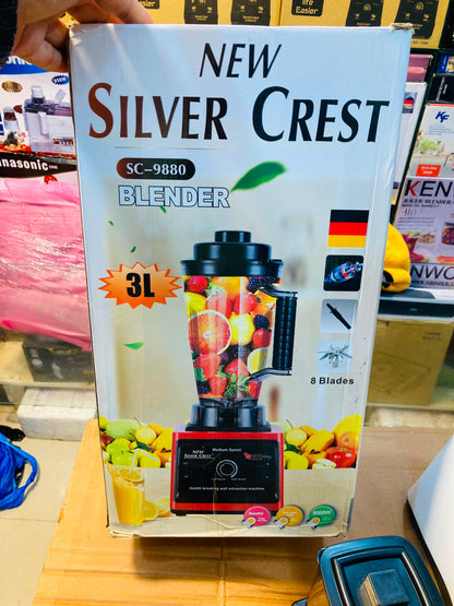 New Silver Crest Heavy Duty Commercial Blender & Grinder SC-9880