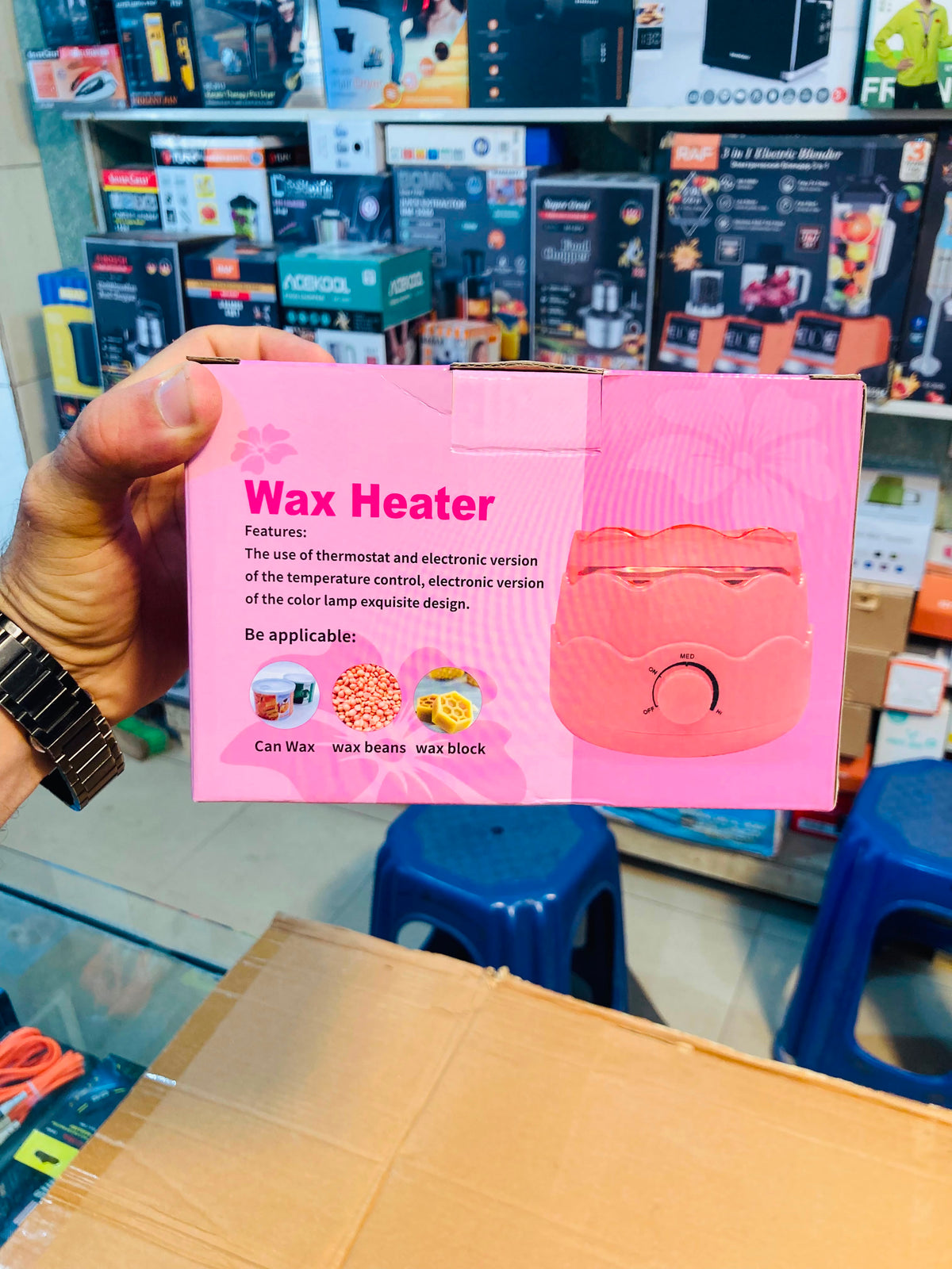 AJWA 100W Electric Wax Heater  with Adjustable Temperature Control & Lid SM-8002