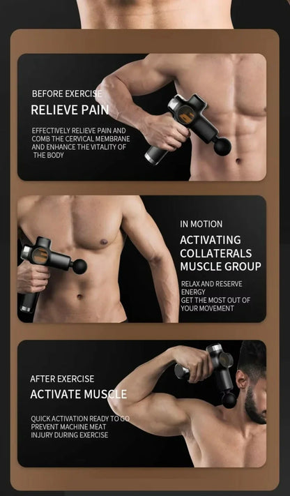 Rechargeable Deep Tissue Massage Gun KH-560 - Random Colors