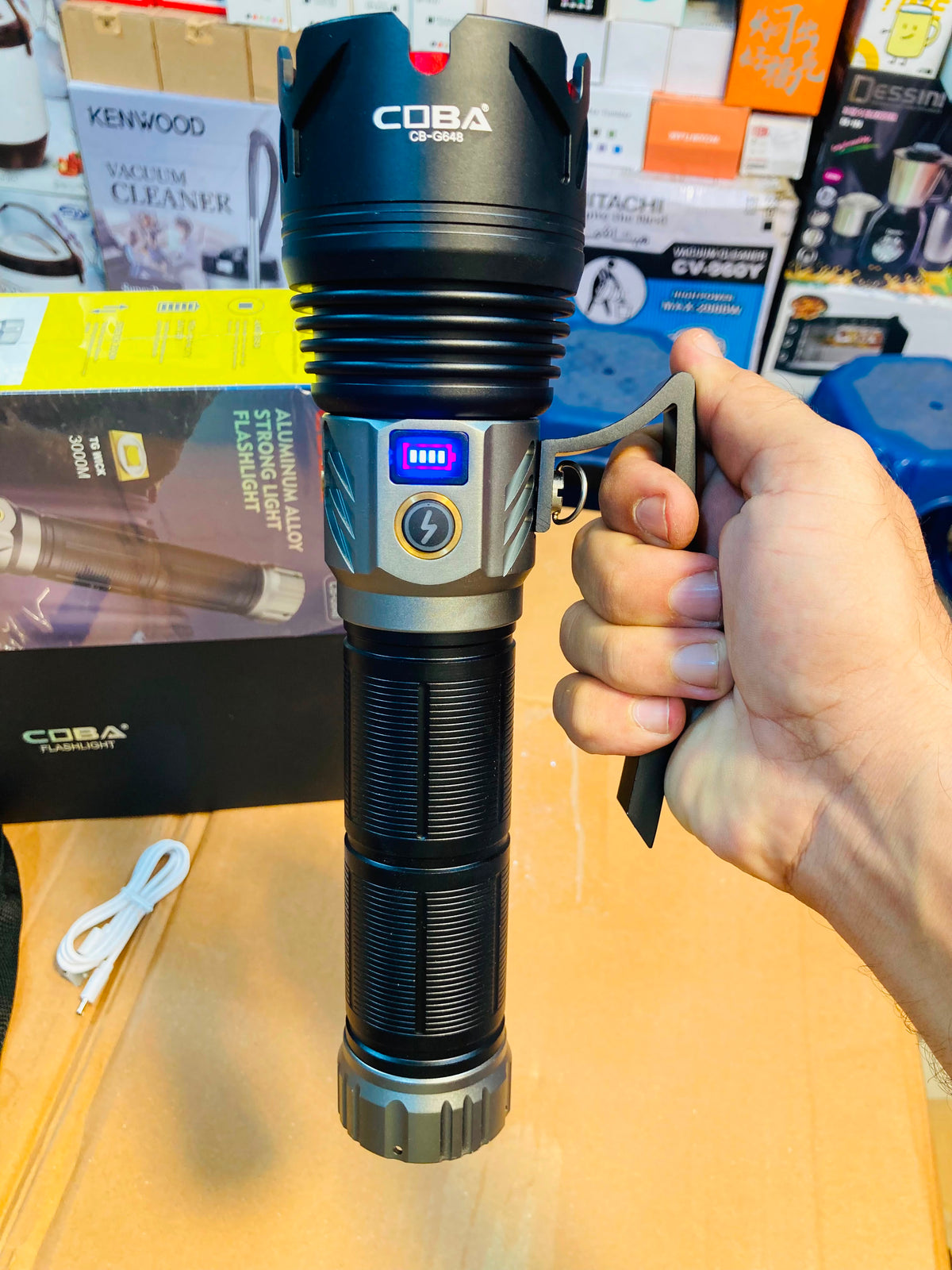 COBA Powerful Long Range Super Handheld Led Flashlight Torch CB-G648