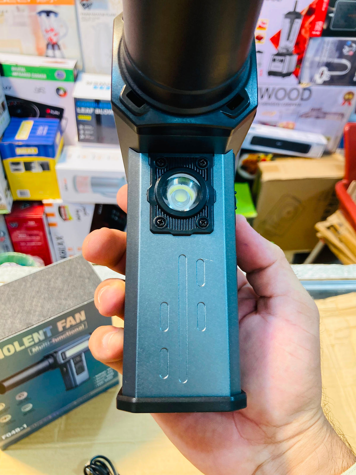 600W High Power Multi-Functional Violent Fan Handheld Turbo Blower with Digital Display & LED Light F048-1
