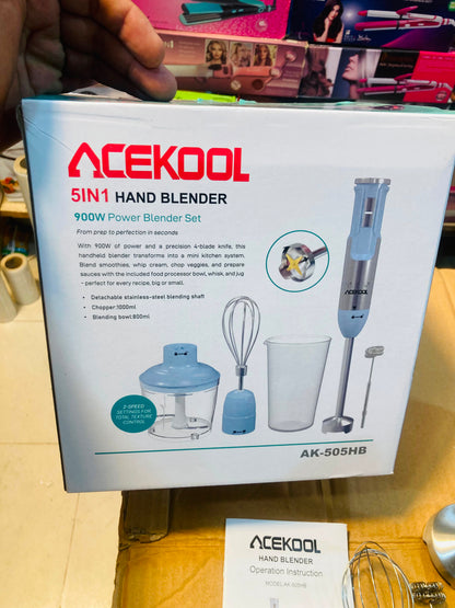Acekool 900W 5-in-1 Hand Blender Set AK-505HB