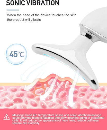LED Beauty Massager for Face and Neck - Tightening and Reducing Wrinkles Face and Neck ES-1081