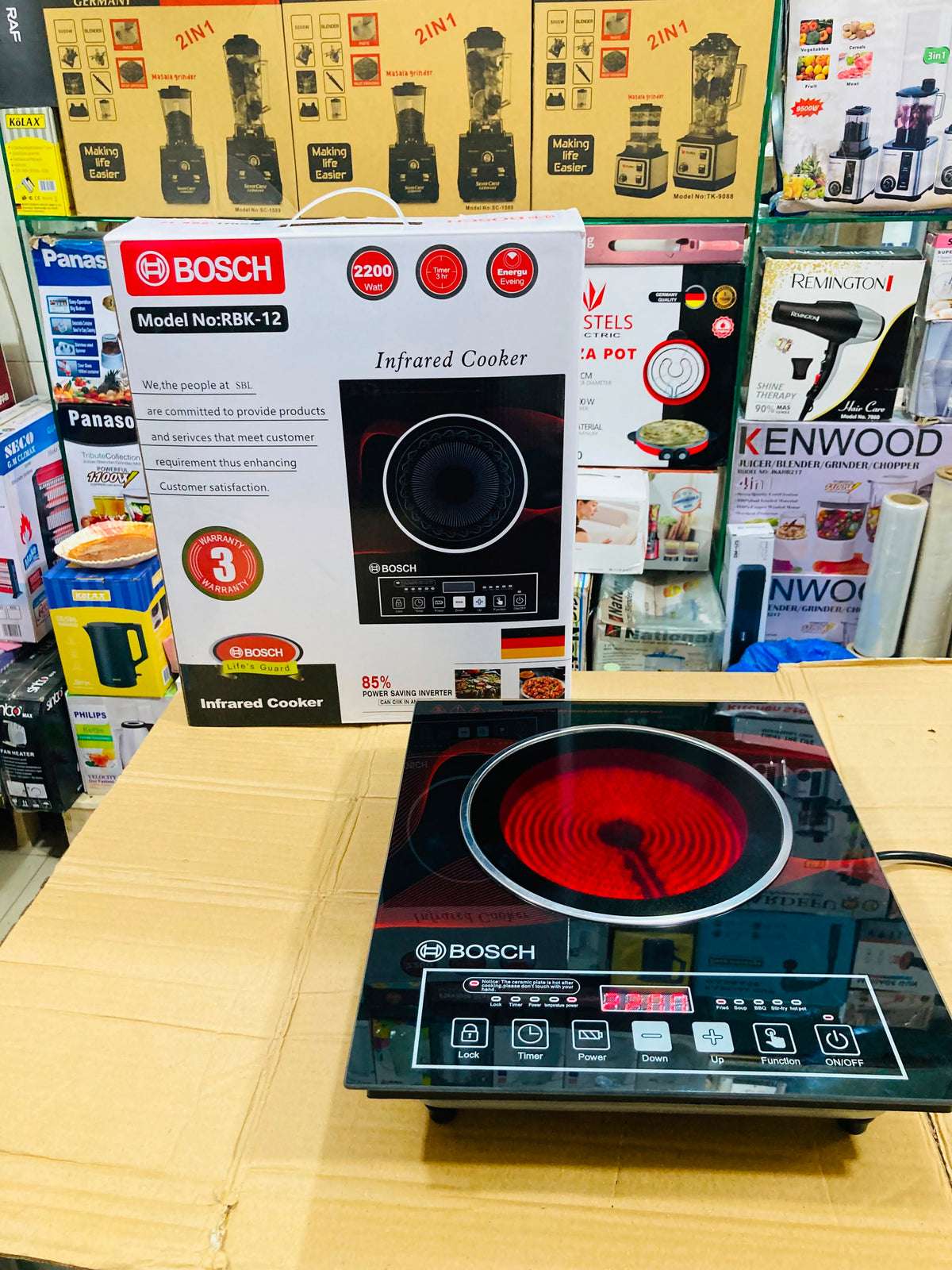 Bosch 2200W Single Burner Infrared Cooker - Electric Stove - Hotplate RBK-12