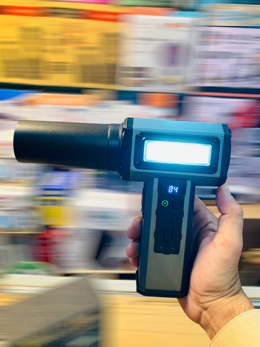 Violent Fan Multi-Functional Cordless Turbo Blower & Air Duster  500W High-Speed Blower with LED Light, Digital Display F047-1
