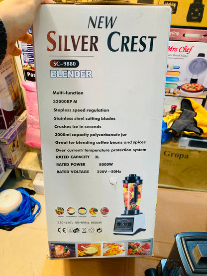 New Silver Crest Heavy Duty Commercial Blender & Grinder SC-9880