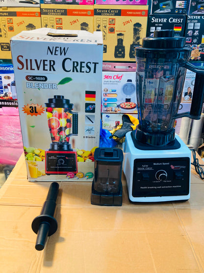 New Silver Crest Heavy Duty Commercial Blender & Grinder SC-9880