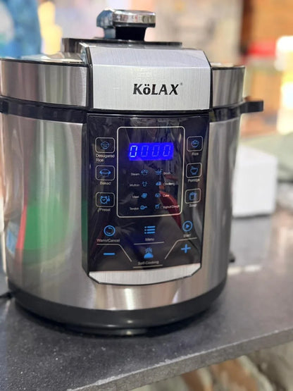 KöLAX 6L Electric Pressure Cooker - 1000W Digital Multi-Cooker with Touch Screen