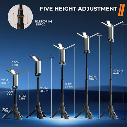 Rechargeable Portable 3.7 Ft Outdoor Camping Light with Stand