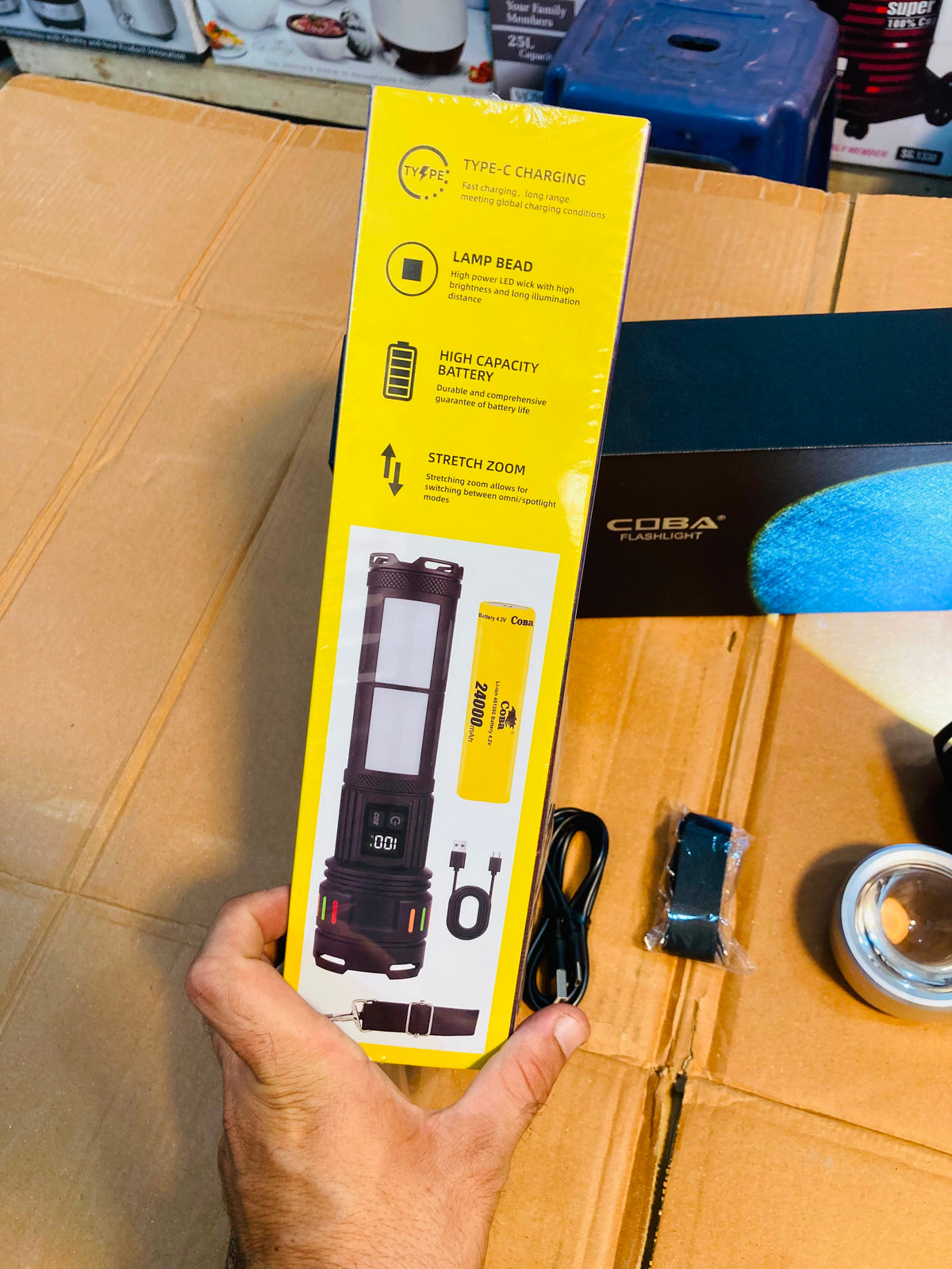 COBA Powerful Long Range Super Led Flashlight Torch CB-R18