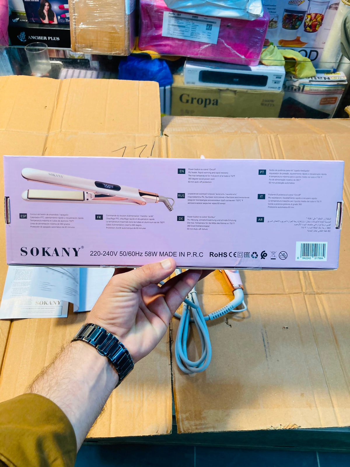 Sokany Digital Professional Hair Straightener HS-976