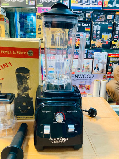 Silver Crest Germany 2-in-1 Heavy Duty Countertop Power Blender and Grinder  SC-1589