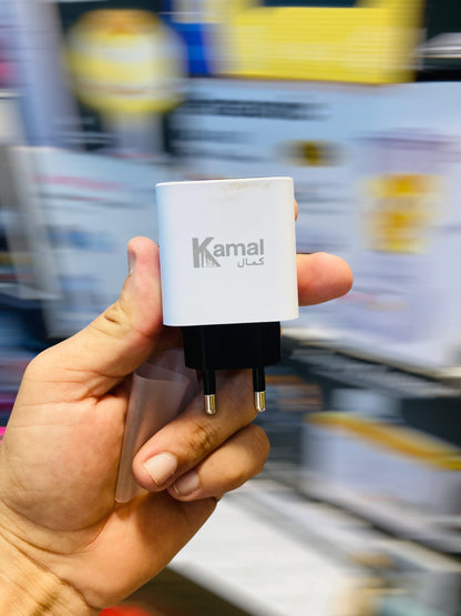 Kamal 45W Super Fast Wall Charger with Dual Ports & 100W Type-C to Type-C Braided Fast Charging Cable K809